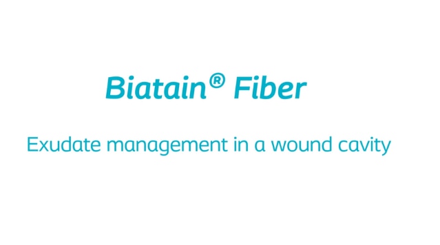 Se hur Biatain Fiber hjälper till med hanteringen av exsudat i en sårkavitet