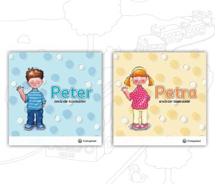 Målarbok Peter och Petra
